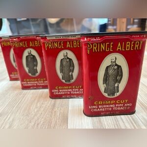 Prince Albert Crimp Cut Tobacco Tins-set of 4